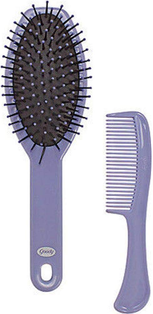 Goody 22901 Classic Cushion Brush & Pocket Comb, Easy Styling For All Hair Types, Ball-Tipped Bristles For Comfortable Styling,