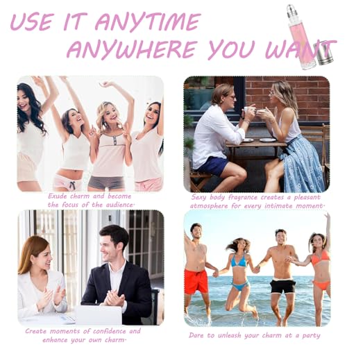 pheromones perfumes for women, Phero Roll-On Perfume, best fragrances Phero Oil for Women to Attract Men,Venom Scents Pheromones for Women (Pack of 6)