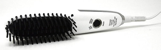 Hot & Hotter - Mini Heated Straightening Brush - (2) Temperature Settings (320 F and 430 F) - Auto Shut Off - Swivel Cord - Worl
