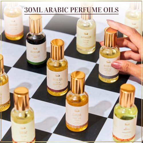 Dukhni White Rose Attar Oil Arabic perfume oils for men and women | 30ml Pure roll on perfume, Long lasting alcohol free scent | Eid, Ramadan, Umrah Gifts, Vegan Islamic Fragrances