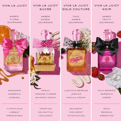 Juicy Couture Viva La Juicy Noir Eau De Parfum, Women's Perfume with Notes of Wild Berries, Gardenia & Amber - Fruity & Floral, EDP Spray