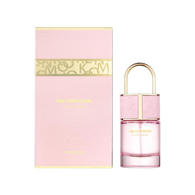 Lock Pink Temptation Perfumes for Women, Floral Woody Eau De Parfum Spray Long-Lasting Fragrance Ladies Perfume 1.7 Fl Oz/50ml, Notes of Bergamot Jasmine Vanilla Cedarwood Musk