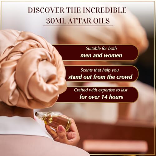 Dukhni Rose Attar Oil 30ml roll on perfume, Arabic fragrance oils for men and women | Original rose, pure concentrated floral scent | Eid, Ramadan, Umrah Gifts, Vegan Islamic Fragrances