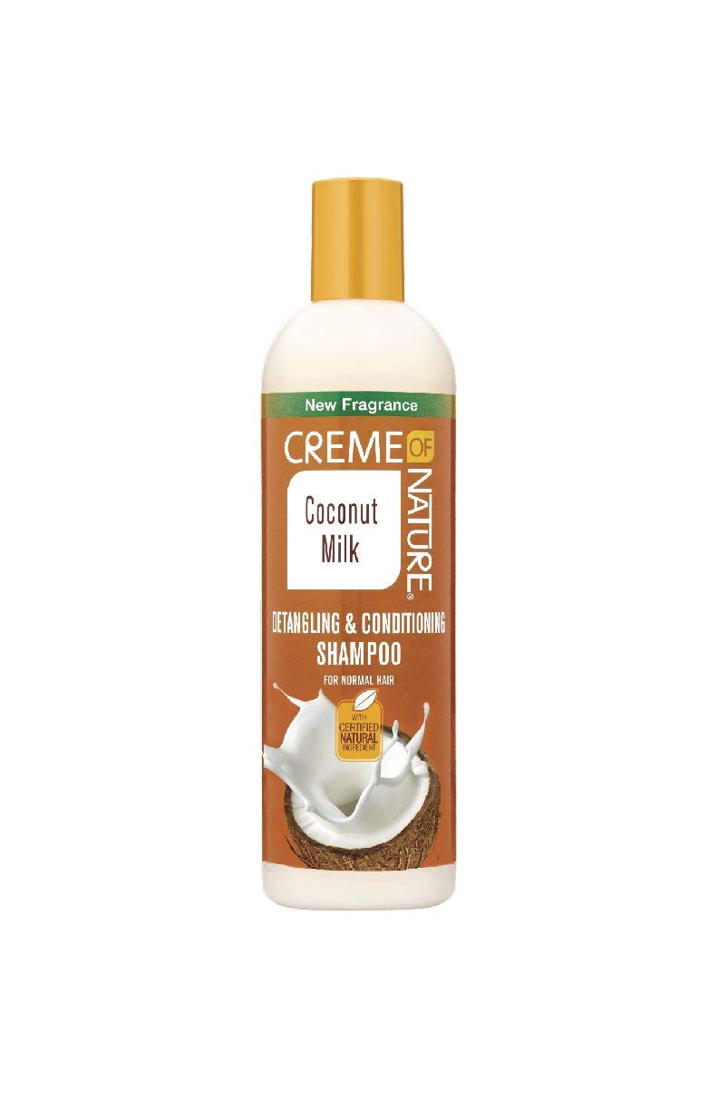 Creme of Nature Shampoo with Coconut Milk, Detangling and Conditioning Formula for Normal Hair, 12 Fl Oz (Pack of 1)