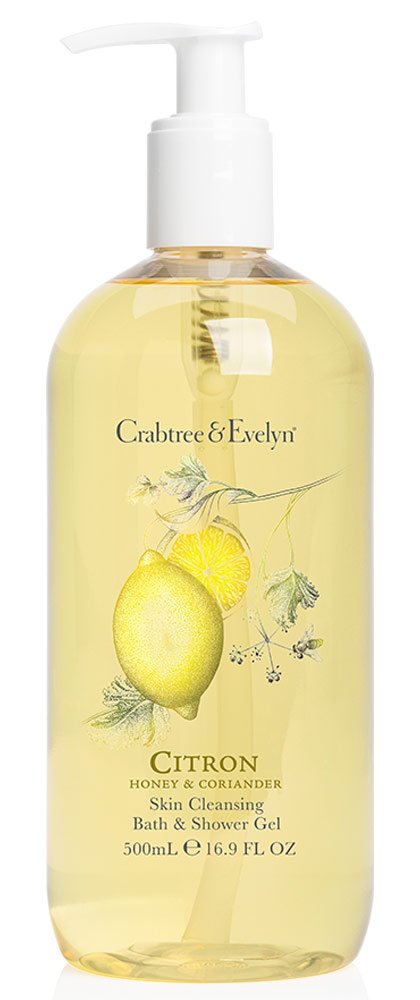 Crabtree & Evelyn Skin Cleansing Bath & Shower Gel, Citron Honey & Coriander, 16.9 Fl Oz