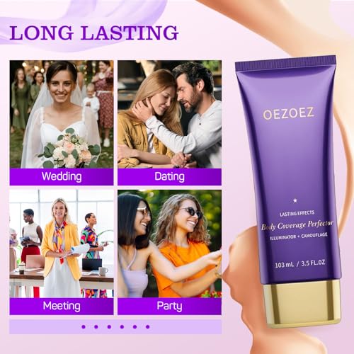 6 Colors Tattoo Cover Up Makeup with Brush – Waterproof Body and Leg Sleeve Foundation, Full Skin Coverage Bronzer & Scar Concealer Cosmetics (natural)