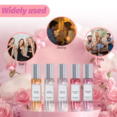Pheromone Perfume Collection,Roll On Pheromone Perfume for Women,Long-Lasting Enhanced Scents Pheromones Collection(10set) (9PACK)