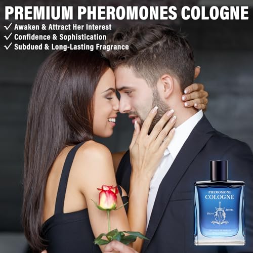 Dijkoo Pheromone Cologne for Men, Premium Perfume to Attract Women, Pure & Long-Lasting Fresh Woody Scents, Large capacity & Durable(1.7Oz)