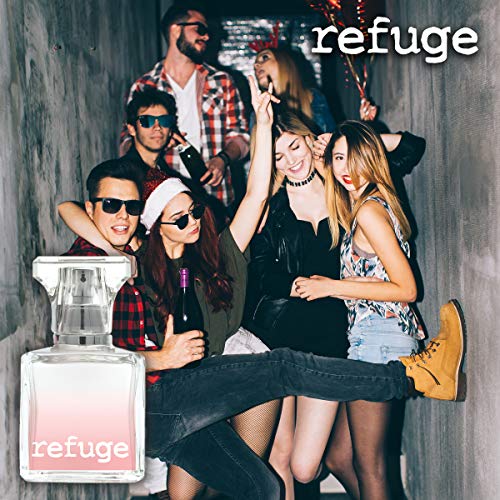 CHARLOTTE RUSSE Refuge Perfume Spray - Fresh Fruity Floral Fragrance for Daytime Wear, Evening Wear and Special Occasions - Raspberry, Peach, Apple, Sandalwood - 1.7 oz / 50 ml