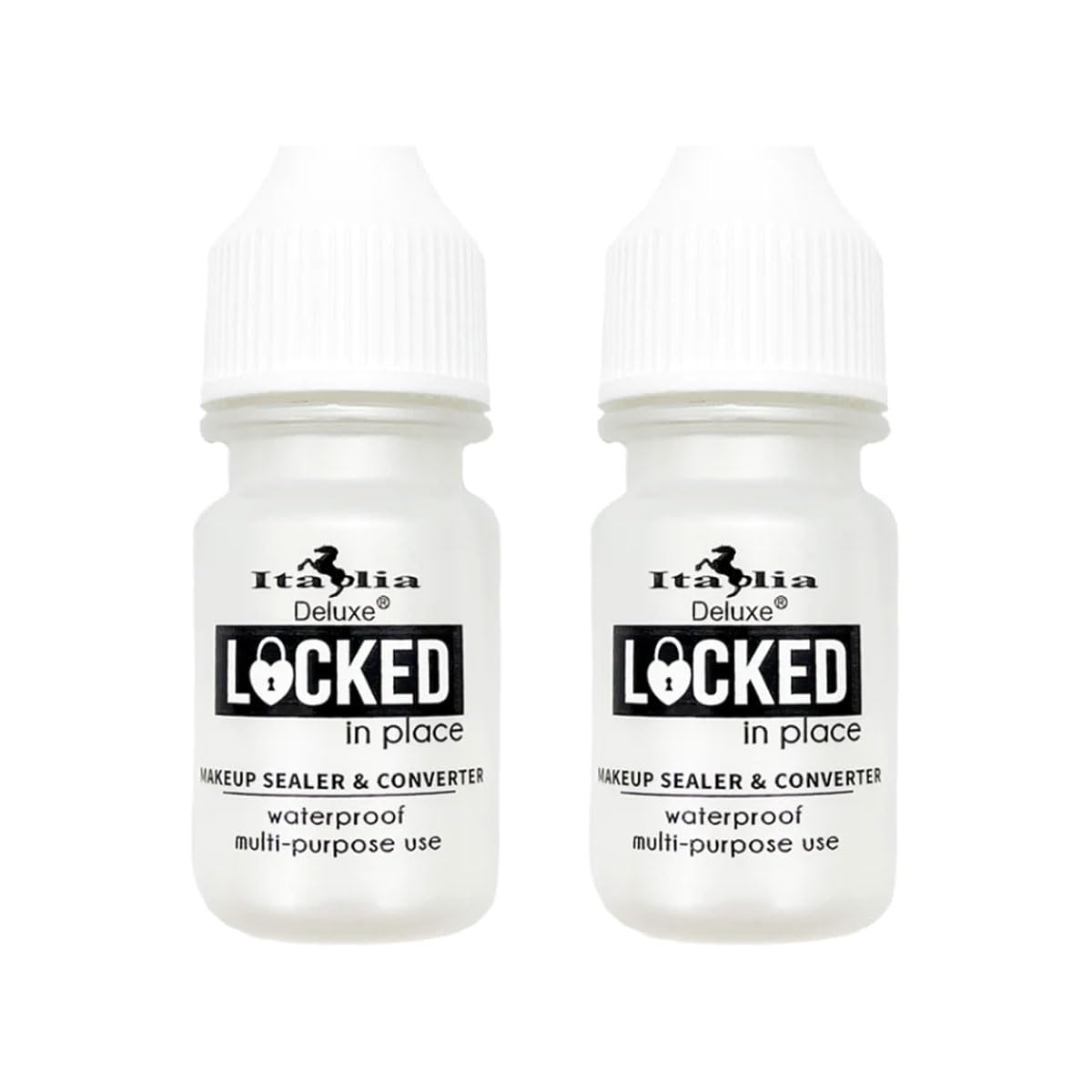 Italia Deluxe 2Pcs Of Locked In Place - Makeup Sealer And Converter Waterproof & Zipper Bag