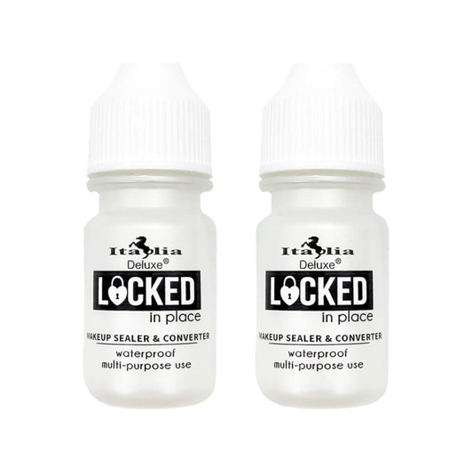 Italia Deluxe 2Pcs Of Locked In Place - Makeup Sealer And Converter Waterproof & Zipper Bag