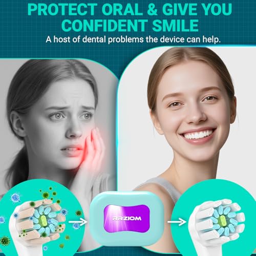 Toothbrush Sanitizer Case, Portable Toothbrush Covers Rechargeable, Rechargeable Toothbrush Cleaner Holder Case for Travel Home, Detachable Toothbrush Cover Cap for All Toothbrushes (Blue)