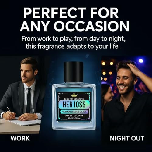 Pheromone Cologne for Men – Bold, Spicy & Woody Scent with Enhanced Long-Lasting Perfume | Safe for Sensitive Skin | Great Gift Idea for Fragrances | 1.7 fl oz / 50ml