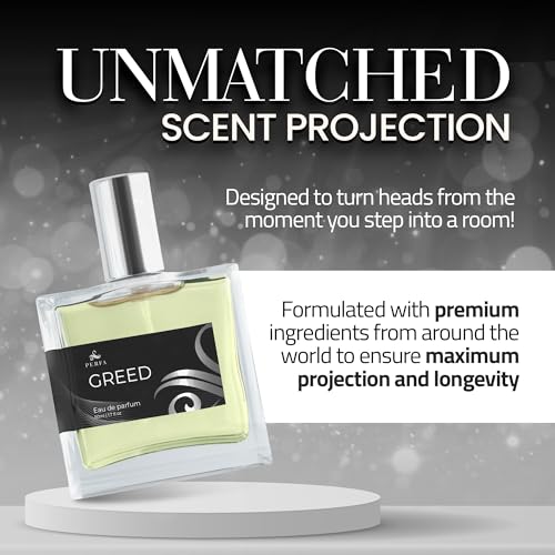 Greed Cologne for Men | Affordable Men's Perfume | 12 Hour Lasting Luxury Perfumes for Men | Gift-Ready Men's Cologne | Original Fragrances