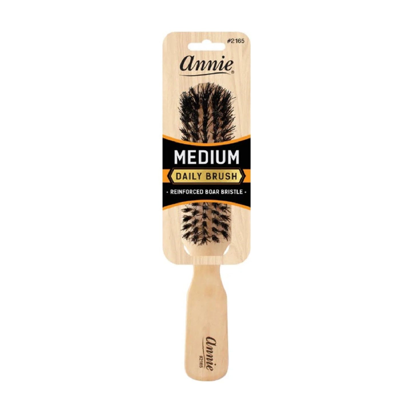 Annie Medium Bristle Wooden Brush - Natural Boar Bristle (#2165) by Annie