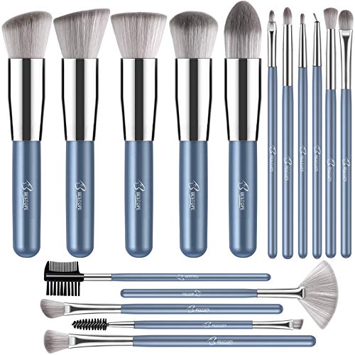 Makeup Brushes Makeup Brush Set, BESTOPE PRO Makeup Brushes Kit, 16Pcs Professional Makeup Brush Set for Eye and Face, Foundation Powder Concealers Blush Eyeshadow Brush Make UP Brushes Kit Blue
