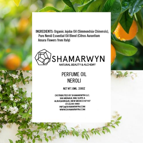 Neroli Perfume Oil, Natural Organic, Botanical, Pure Essential Oil Blend Roll-On 10ML by Shamarwyn