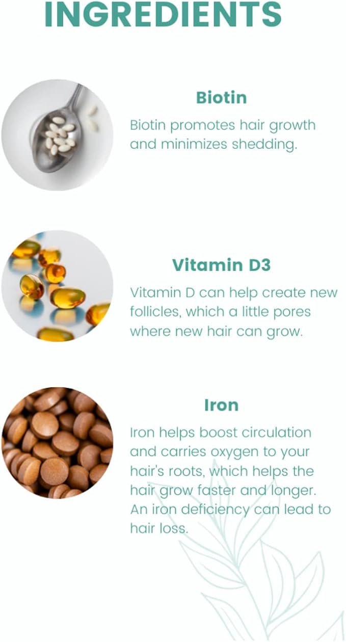 KeroHair Complete Supplement with Vitamins and Biotin I 60 Capsules for Strong and Healthy Hair Growth - Prevents Hair Loss | Approved* Enriched with Extra Biotin and Vitamin B