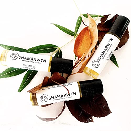 Forest Dew Perfume Oil, Natural Organic, Fresh Woodsy Clean Masculine Unisex Scent, Pure Essential Oil Blend for Men 10ML