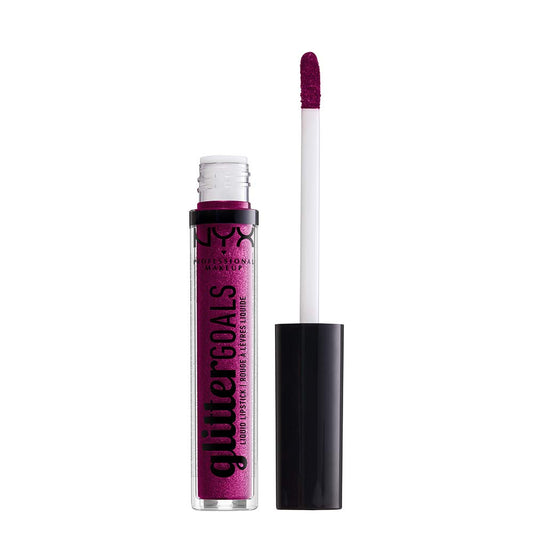 Nyx Professional Makeup Glitter Goals Liquid Lipstick - X Infinity (Violet With Pink And Magenta Glitter)