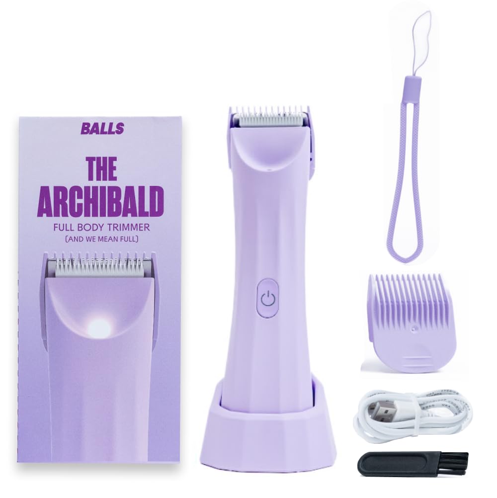 Balls V3 The Archibald - Bikini Trimmer For Women For Pubic Hair & Body - No Cuts, 100% Waterproof, Cordless - Mauve - Shaver Fo