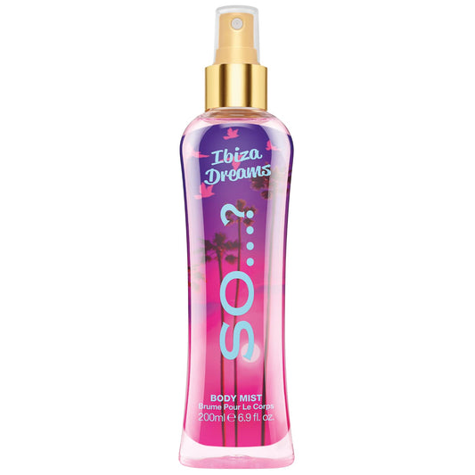 So...? Ibiza Dreams Body Mist - Long-Lasting Perfume For Women With Fruity, Floral Notes - Body Spray For Women - Ideal Gifts Fo