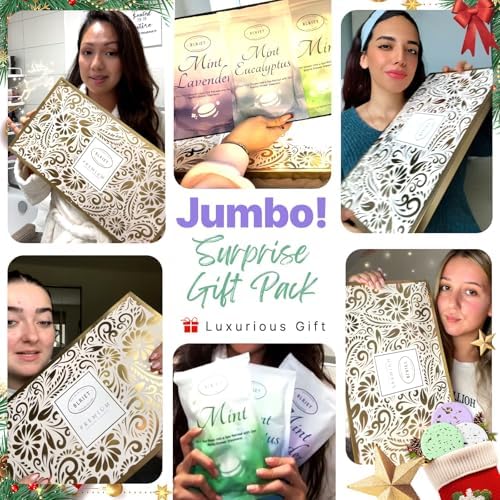 Shower Steamers Aromatherapy 18 Pack Gifts for Women Birthday Christmas Stocking Stuffers White Elephant Natural Essential Oils Stress Relief Mint Lavender Relaxation for Mom her him Men Teens Adults