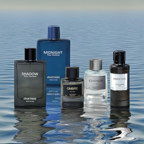 Jean Rish Essencia Pour Homme Eau De Parfum for Men (3.4 Fl Oz / 100ml) with Mint, Lemon & Vanilla Notes - Long Lasting and Luxury Fragrance