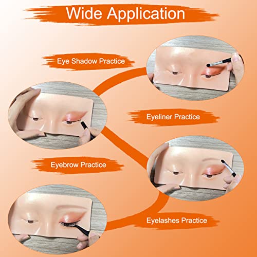 3D Reusable Makeup Mannequin - Practice Face Board with Eyeshadow Palette for Makeup Artists & Beginners