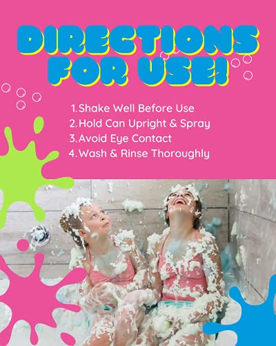 FOZZI'S New Foam Soap Aerosol for Kids,Punchy Purple (Grape),Yippie Yellow (Tropical), Oustanding Orange (Citrus) 11.04 oz Pack of 3