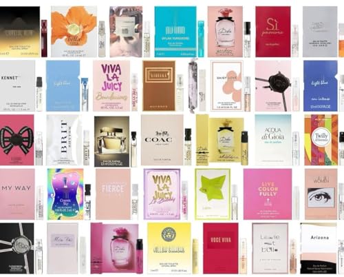 Women's Designer Perfume Sampler Lot Discovery Set x 9 Sample Vials - High End Fragrance Samples for Women, 9 Piece Set