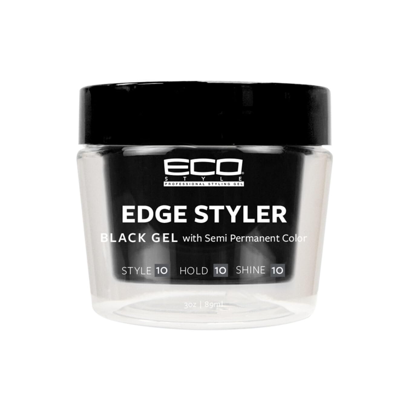 Styler Ecoco Eco Pomade Black Gel With Semi Permanent Color Strong Hold 3 Oz