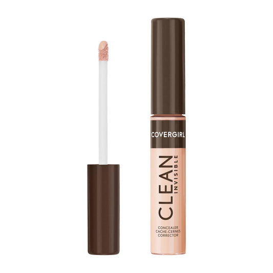 Covergirl Clean Invisible Concealer, Lightweight, Hydrating, Vegan Formula, Light Beige 107, 0.23Oz