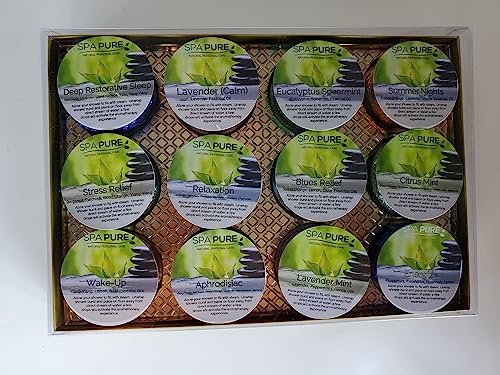 Spa Pure Shower Steamers: Rejuvenating Shower Bomb Aromatherapy Tablets, Bomb, and Vaporizing Steamer Soothers Bath Melt For Women, Men, All Natural Organic Large Cosmetic Fizzies That Wow (12 Pack)