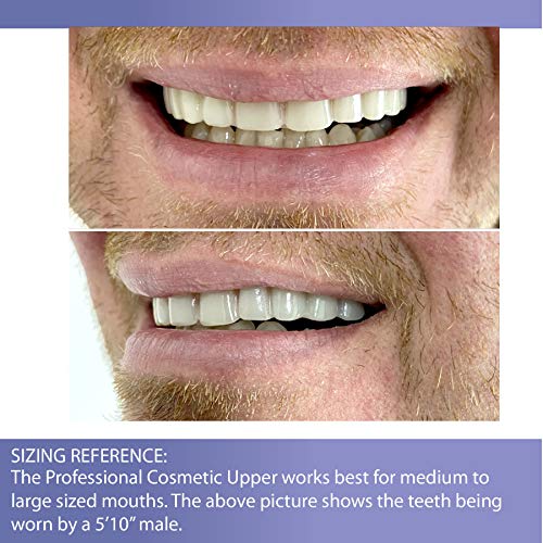 Professional Cosmetic Upper - New from Instant Smile! Hand Crafted Detail, Custom fit at Home! Works Best in Medium to Large Sized Mouths.