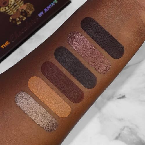 Juvia's Place Palette The Chocolates - Tan, Auburn, Shades of 6, Rich Dark Chocolate Palette, Professional Eye Makeup, Pigmented, Makeup Palette for Eye Color & Shine