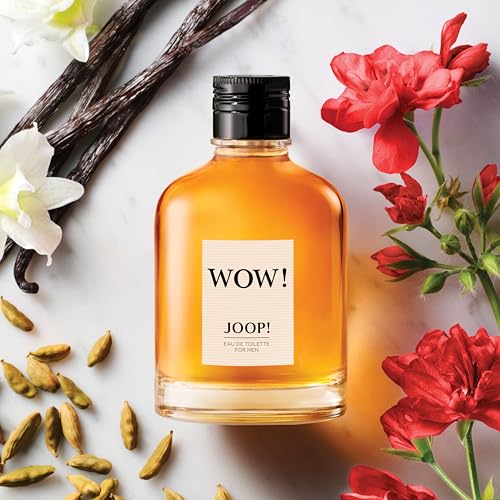 JOOP! Wow! Eau de Toilette – Woody Men's Cologne – With Notes of Cardamom, Bergamot, Vetiver & Vanillla – Luxury Perfumes for Men – Long Lasting Fragrance – 3.4 fl oz