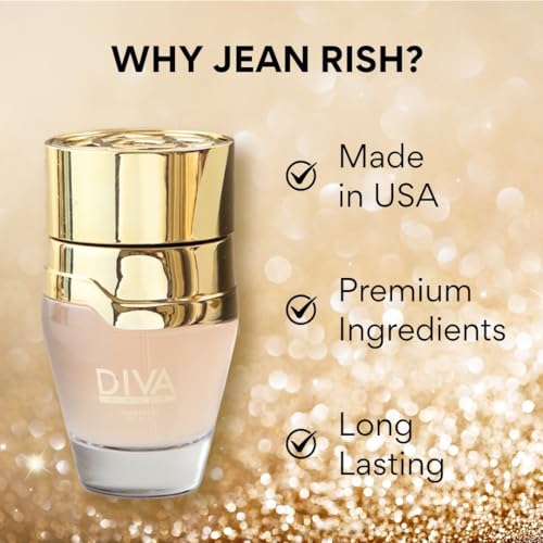 Jean Rish Diva Eau De Parfum - Perfume for Women (3.4 Fl Oz / 100ml) with Champagne Rose, Pink Pepper & White Musk Notes - Long Lasting and Luxury Fragrance