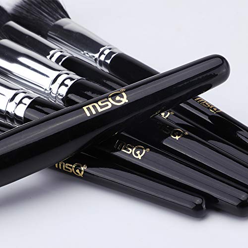 MSQ Makeup Brushes Set 29pcs Professional Cosmetics Brushes with Belt Waist Makeup Bag (Foundation, Powder, Creams, Liquids & Eye Brushes) for Women/Girls/Artists/Holiday gifts/travel