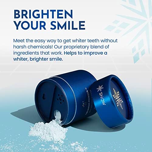 SNOW Magic Toothpaste Whitening Booster Powder - Teeth Whitening & Brightening Powder - Oral Care with Calcium Carbonate and Hydroxyapatite, Great Addition to Teeth Kits Lavender & Mint Flavor, 18g