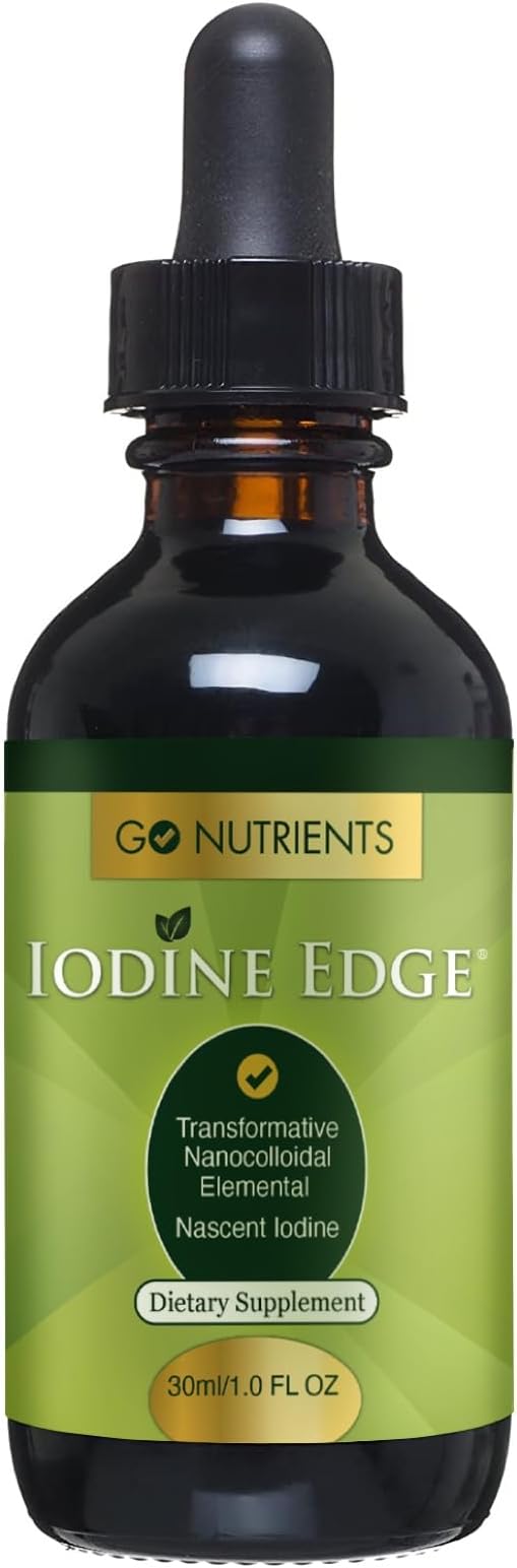 Go Nutrients Nascent Iodine & Thyroid Support Dietary Supplements High Potency Liquid Drops Non-GMO GlutenFree Iodine Edge to Boost Metabolism Improve Skin & Stop Hair Loss & Increase Levels of Iodine