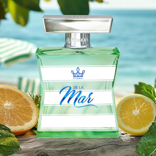 Eternal De La Mar - Inspired by Pacific Chill - 3.4 oz (100ml) - Eau de Parfum - Long-lasting - Vegan - Clean Ingredients - Unisex Perfume for Men & Women - 2000 sprays per bottle
