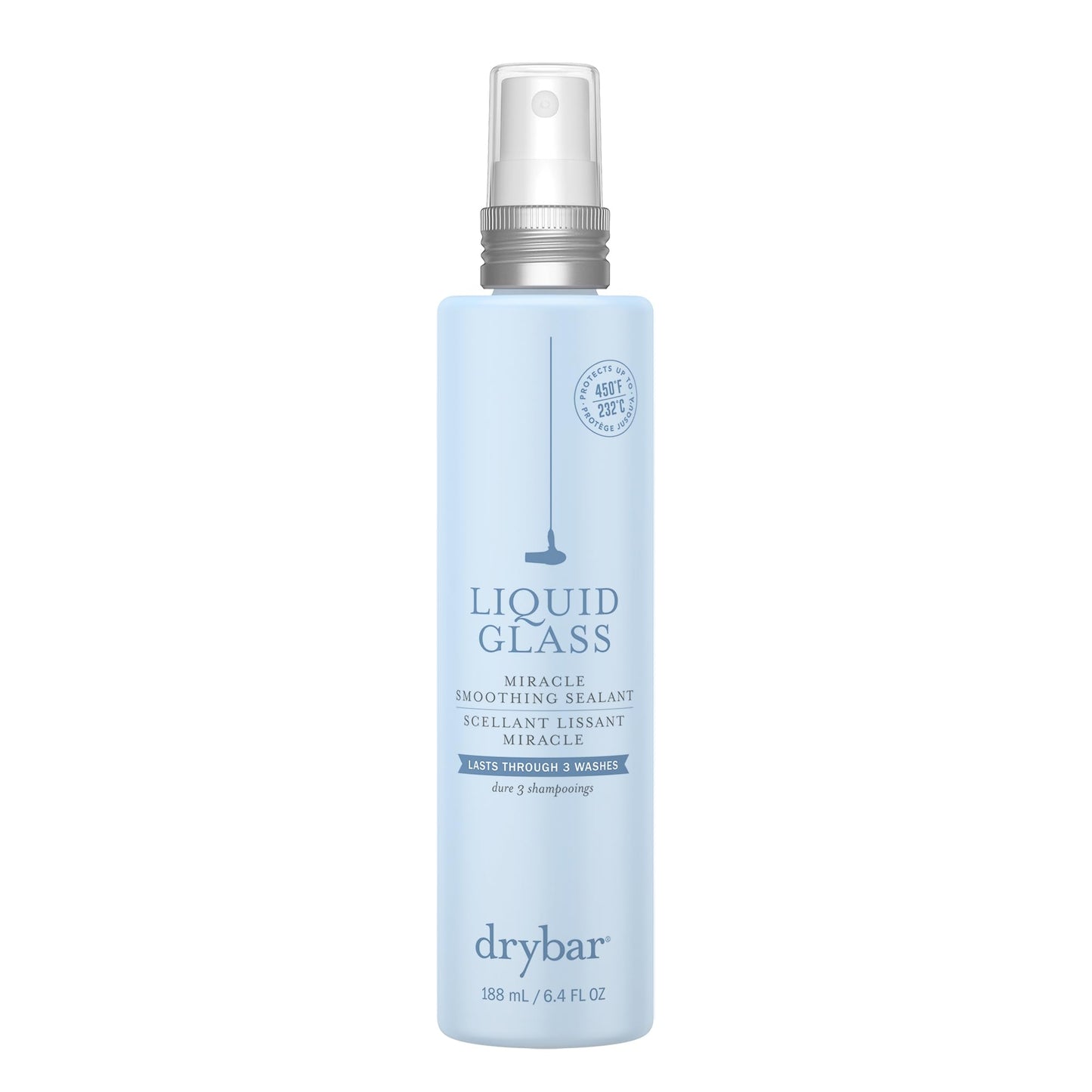 Drybar Liquid Glass Moisture-Rich Miracle Smoothing Sealant For Fine-Medium Hair | Heat Protectant For Hair, Lasts Through 3 Was