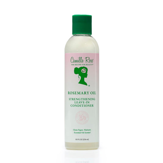 Camille Rose Rosemary Oil Strengthening Leave-In Conditioner | 8 Fl Oz | Castor Oil, Peppermint & Essential Oils | Encourage Hai