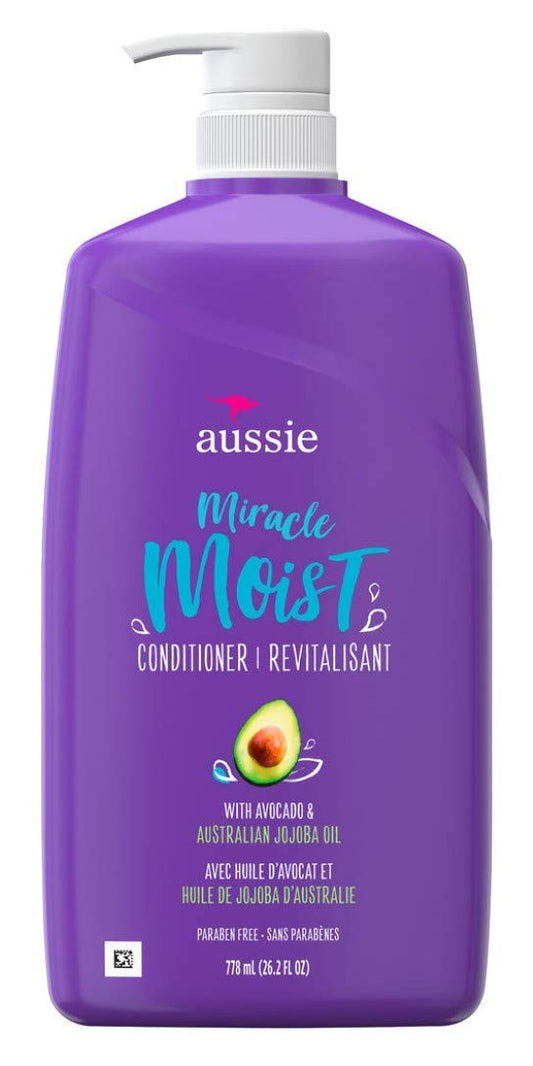 Aussie Conditioner Miracle Moist 26.2 Ounce Pump (778Ml) (2 Pack)