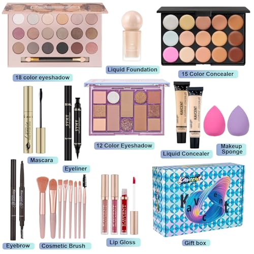 Makeup Kit for Women Full Kit Makeup Kits for Teens Teenager Makeup Gift Set for Teens Women Eyeshadow FoundationTeen Makeup Kit Makeup Sets