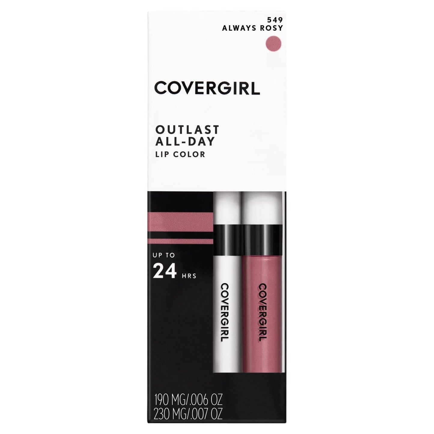 Covergirl Outlast All-Day Lip Color With Topcoat, Always Rosy