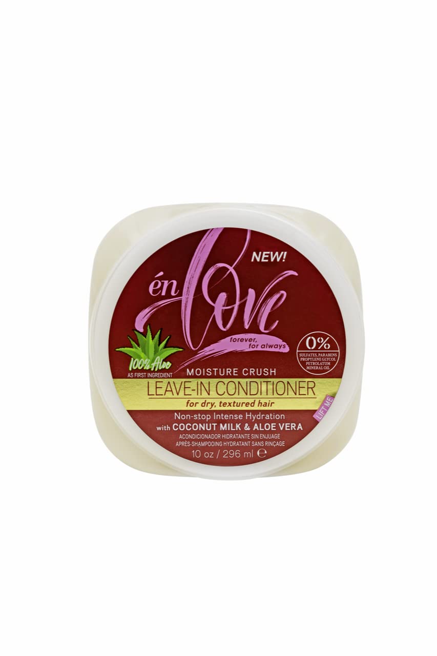 N Love Moisture Crush Leave-In Conditioner With Coconut Milk & Aloe Vera - Intense Hydration - Pure Marula Oil, Honey & Shea But