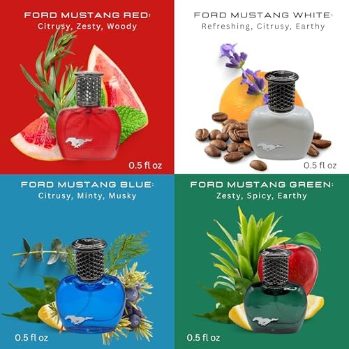 Mustang Perfume for Men Variety Gift Set Mini Travel Sprays EDT 0.51 Ounce