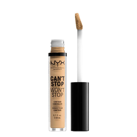 NYX PROFESSIONAL MAKEUP Can't Stop Won't Stop Contour Concealer, 24h Full Coverage Matte Finish - True Beige